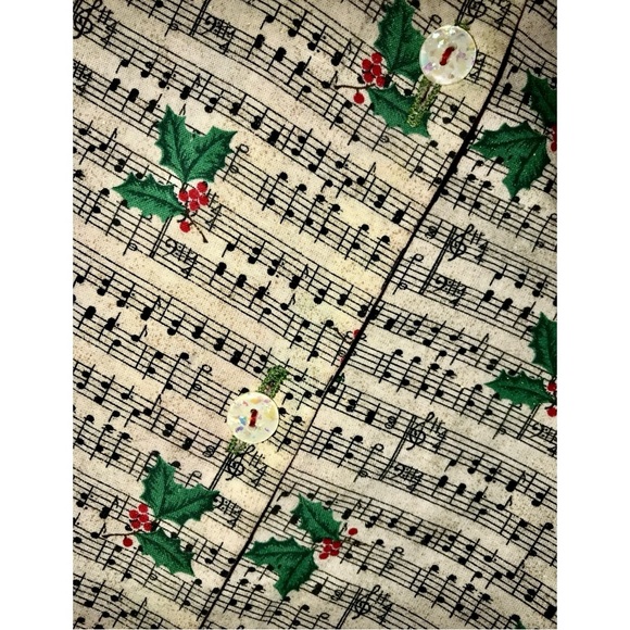 🎁🇨🇦Handcrafted reversible Xmas-music theme vest vintage,new suitable for gift - Picture 4 of 16